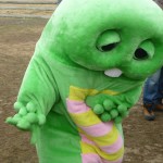 石ﾉ森萬画館にてガチャピンと遭遇