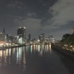 水の都大阪の天満橋からの夜景