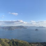 廿日市市宮島町の宮島にある弥山から見る、小黒神島